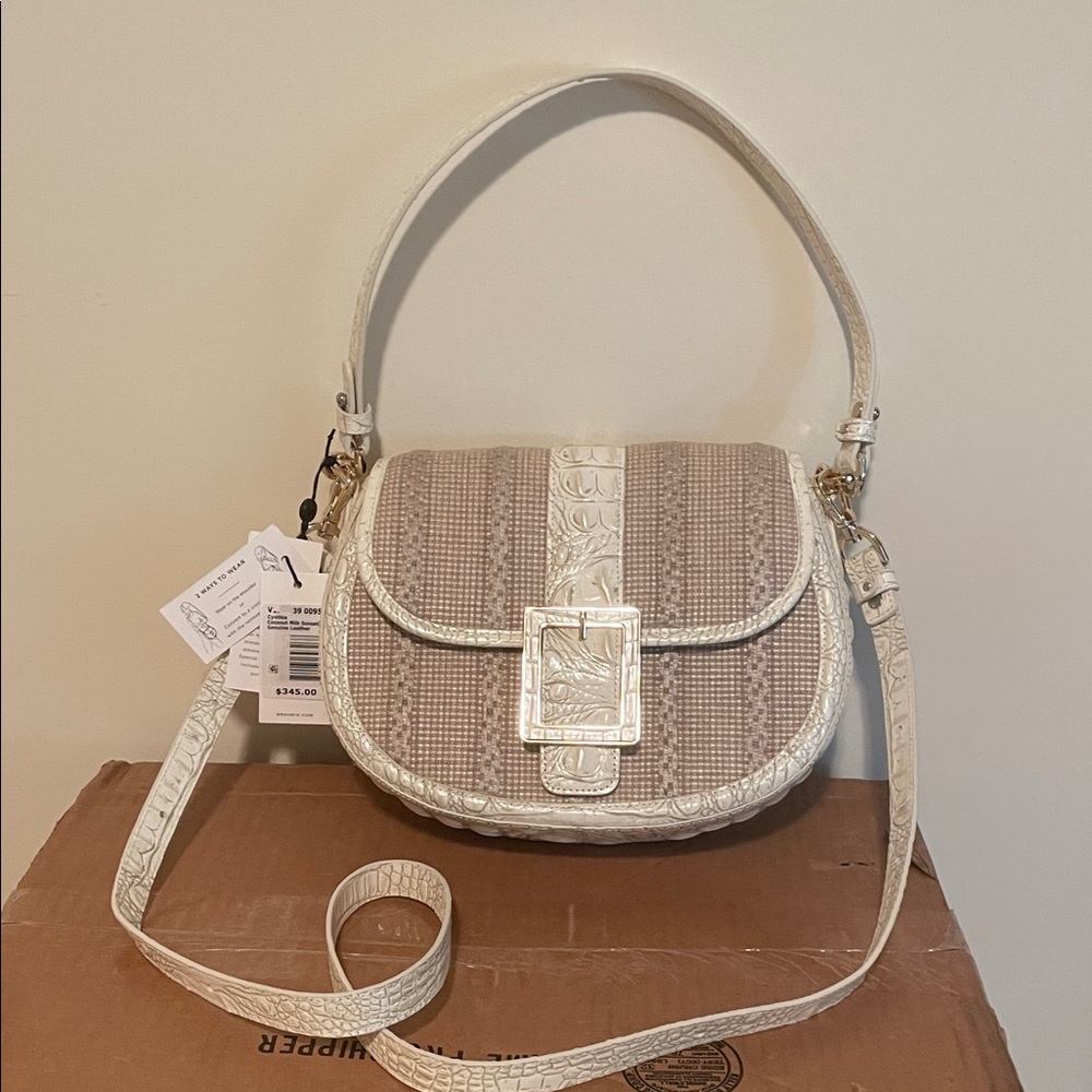 Brahmin Cynthia Shoulder/Crossbody in Coconut Milk Sunsation